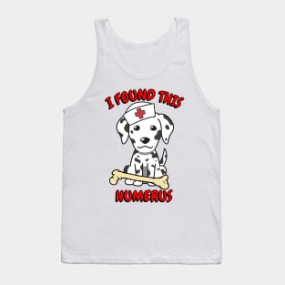 Funny dalmatian tells a lame joke Tank Top